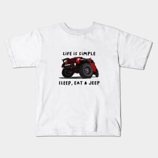 American Jeep Red Kids T-Shirt